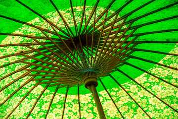 緑の和傘