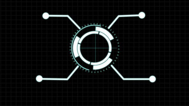 Technology background digital HUD element futuristic screen with high tech animation. k_262