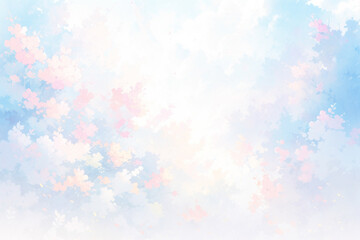 草花の幻想的な水彩画背景