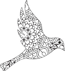 birds coloring book for adult