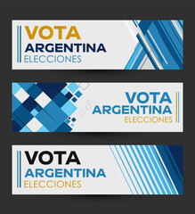 Vota Argentina Elecciones, Vote Argentina Elections spanish text design.