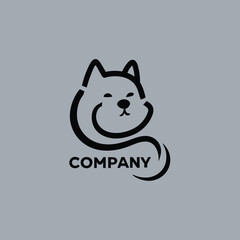Logo of a company,  animal food. Simple, minimalist style, few colors., illustration, typography