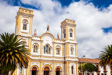 San Martin de Tours Cathedral located at the Sogamoso city central square called Plaza de la Villa