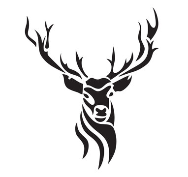 Deer head icon. Simple illustration of deer head vector icon for web