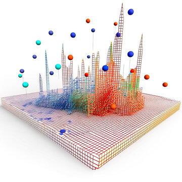 3D Data Visualization in Multicolor,abstract background with a place for text,abstract 3d background