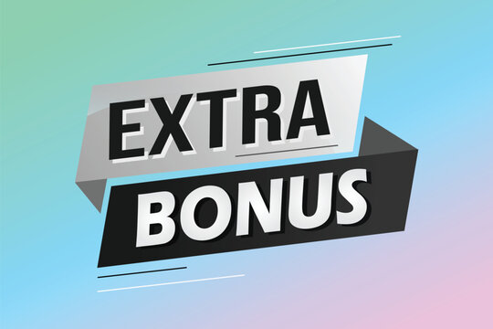 extra bonus word concept vector illustration with lines 3d style for social media landing page, template, ui, web, mobile app, poster, banner, flyer, background, gift card, coupon, label, wallpaper	