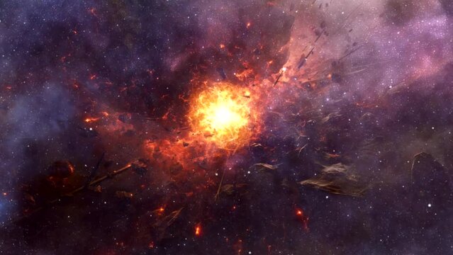 galaxy space background video with abstract beautiful looping 