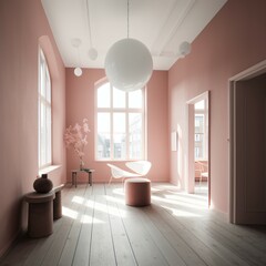 Pink Aesthetic of A Spacious Studio Bathed in Bright Sunlight, Designed by Norm Architects.