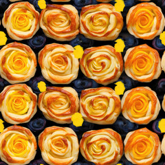 Pastry colorful repeat pattern, sweets background