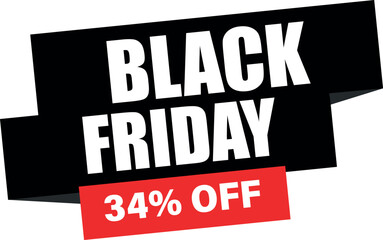 Black Friday discount in colors black and red
