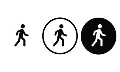 icon walk black outline for web site design 
and mobile dark mode apps 
Vector illustration on a white background
