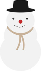 크리스마스 눈사람 벡터 일러스트
