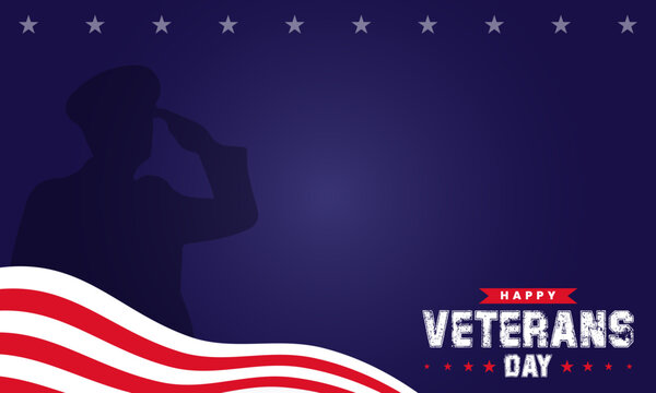Happy veterans day vector with copy space area. Very suitable for banner backgrounds, greeting cards, social media, websites, and others.
