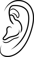사람귀 벡터 일러스트 이미지