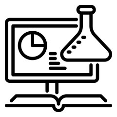 science icon, line icon style