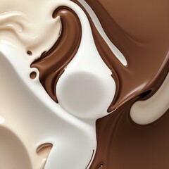 melted chocolate in milk