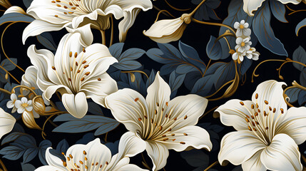 Seamless Lilies Pattern