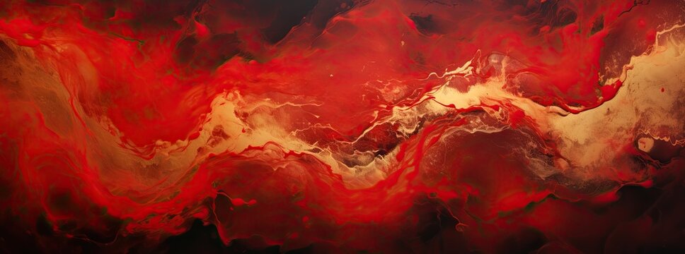 Naklejki abstract paint red flames red golden flames abstract paint, in the style of poured resin, chinese new year