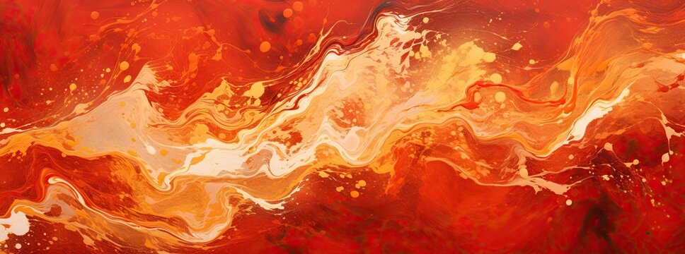 abstract paint red flames red golden flames abstract paint, in the style of poured resin, chinese new year
