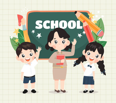 back to school children