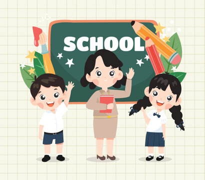 back to school children
