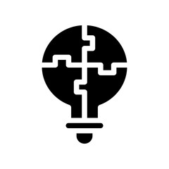 Obraz premium ideas glyph icon