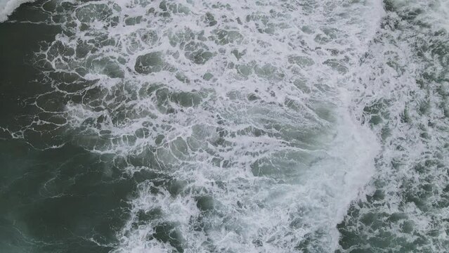storm waves on the beach greec crete