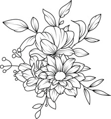 flower sketch Flower Pattern. Floral backgrounds for textiles, wallpapers, pattern fills and covers, surfaces and prints