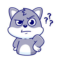 Vector Cute Cat Character Emotes Element Collection Isolated