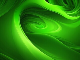 Obraz premium Abstract Fluid green wallpaper background, Generative AI