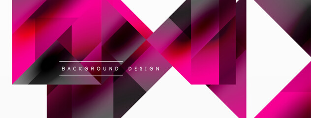 Fototapeta premium Glossy circle, square, triangle shapes minimalist geometric backdrop. Sleek, contemporary design with a touch of sophistication for digital designs, presentations, website banners, social media posts