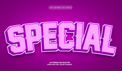 Special fully editable 3d premium vector text effect