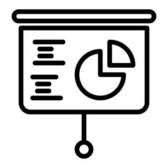 Presentation icon, line icon style