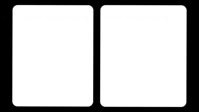 2 Vintage Film Split Screen Frame Mattes 4K Video Overlay Background Loop