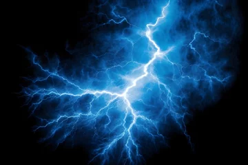 Fotobehang blue lightning bolt © Bulder Creative