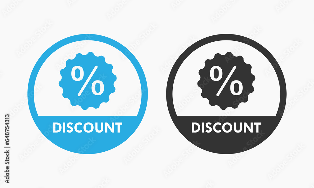 Wall mural discount badge design template illustration