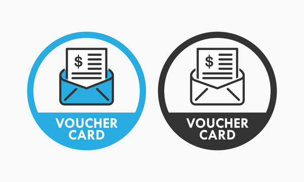 Voucher card design template illustration