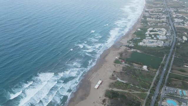 beach aerial view greec crete