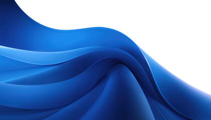 3D  Blue Wavy Shapes
