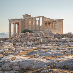 Erechtheion temple in Acropolis of Athens in Greece