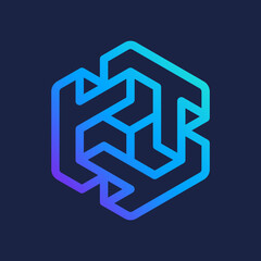 triple T technology letter logo vector