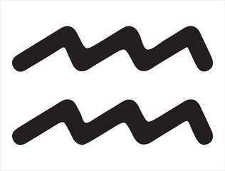 Aquarius zodiac sign silhouette vector art