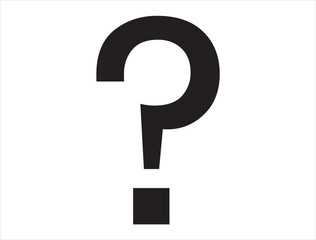 Question mark symbol silhouette vector art 
