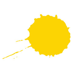 yellow ink splash brush drop