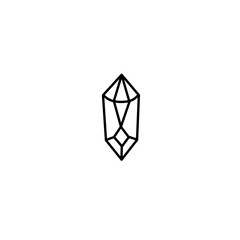 Crystal Minerals Line Icon