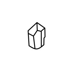 Crystal Minerals Line Icon