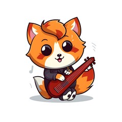 Cute Chibi Cartoon AI Generate Design Illustration