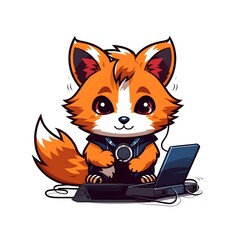 Cute Chibi Cartoon AI Generate Design Illustration