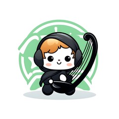 Cute Chibi Cartoon AI Generate Design Illustration