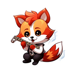 Cute Chibi Cartoon AI Generate Design Illustration